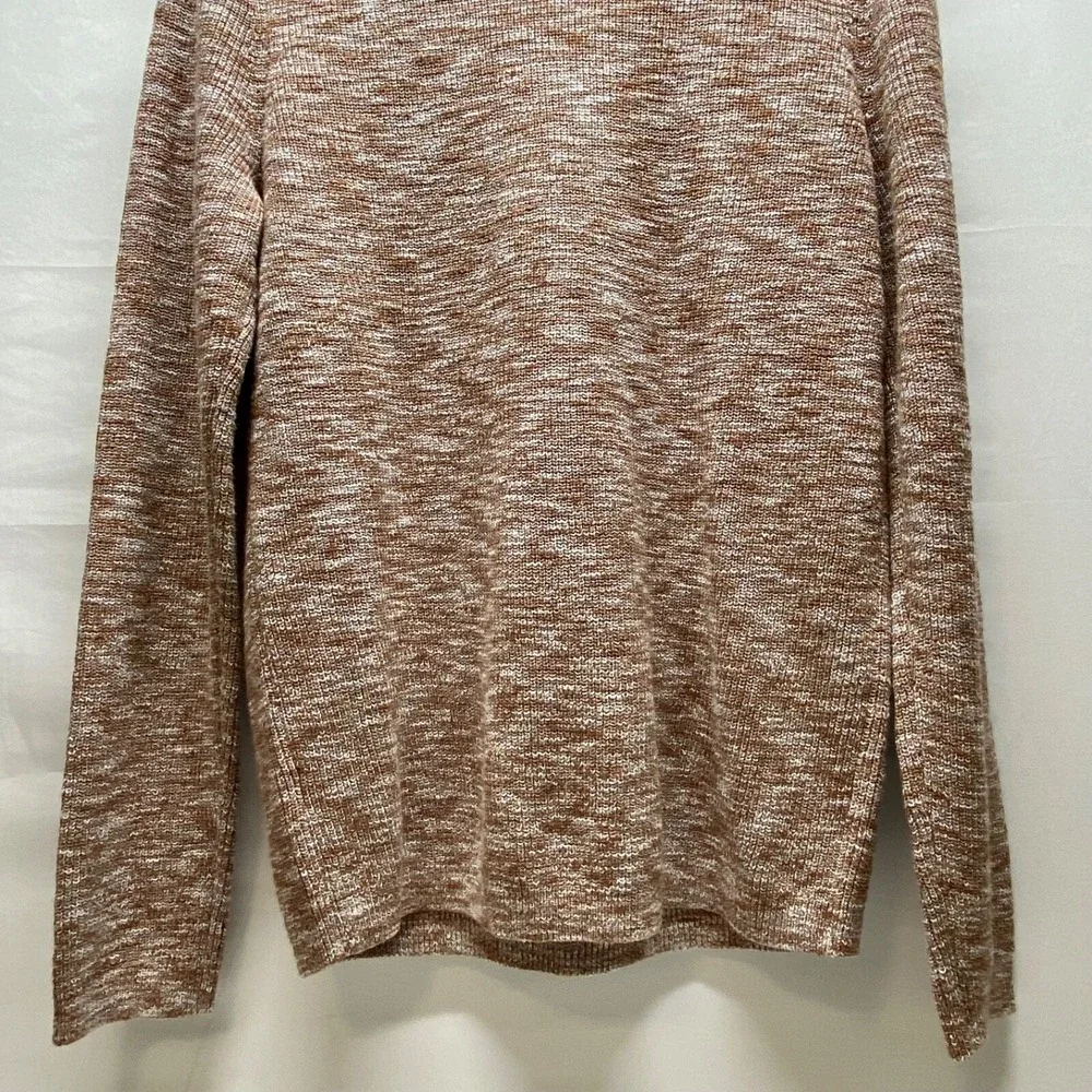 Express Sweater Men's Medium Camel Heather 1/4 Zip Cowl Neck NWT Has Defect Read